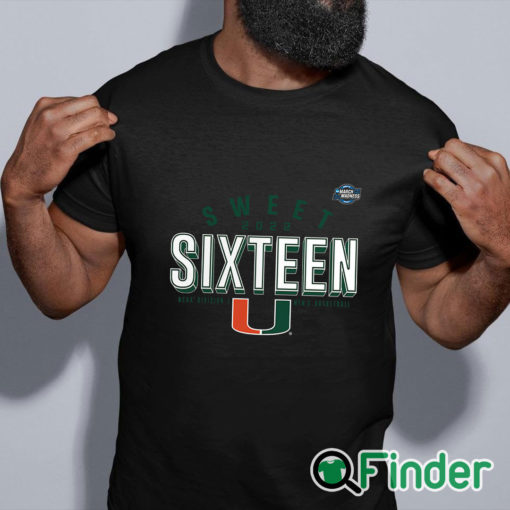 black shirt Miami Hurricanes 2022 NCAA Mens Basketball Tournament March Madness Sweet Sixteen Jumpball