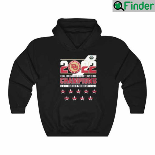 2022 NCAA Mens ICE Hockey National Champions Denver Pioneer History Hoodie