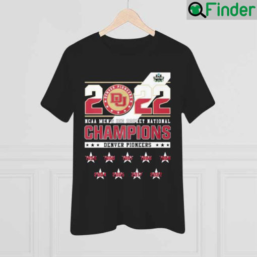 2022 NCAA Mens ICE Hockey National Champions Denver Pioneer History shirt