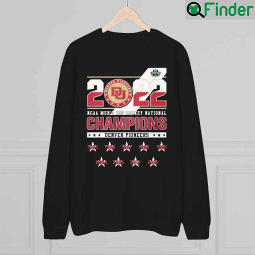 2022 NCAA Mens ICE Hockey National Champions Denver Pioneer History sweatshirt