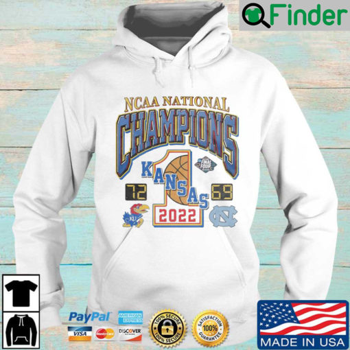 2022 NCAA National Champions Kansas Jayhawks 72 North Carolina Tar Heels 6Hoodie