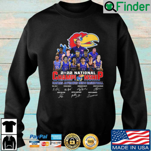 2022 National Championship Kansas Jayhawks Mens Basketball signatures Shirt Sweatshirt