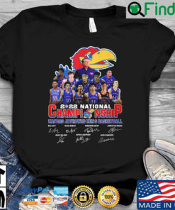 2022 National Championship Kansas Jayhawks Mens Basketball signatures t shirts