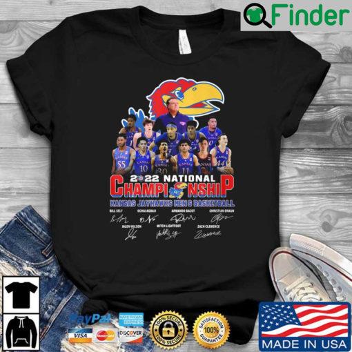 2022 National Championship Kansas Jayhawks Mens Basketball signatures t shirts