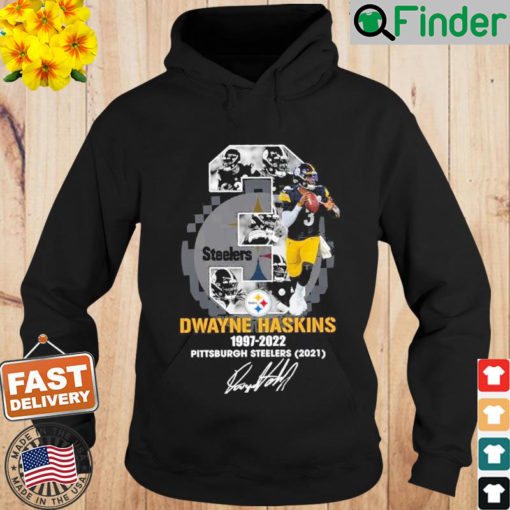 3 Dwayne Haskins 1997 2022 Pittsburgh Steelers 2021 Signature Hoodie