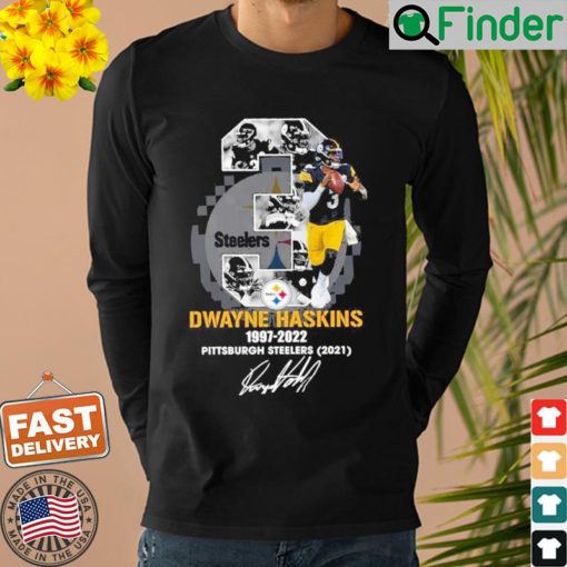 3 Dwayne Haskins 1997 2022 Pittsburgh Steelers 2021 Signature Sweatshirt