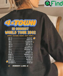 4 Town World Tour 2022 Turning Red Boyband 2 Sided Shirt Sweatshirts