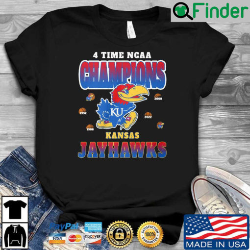 4 time NCAA Champions Kansas Jayhawks shirt