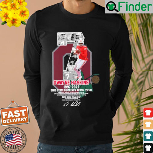 7 Dwayne Haskins 1997 2022 Ohio State Buckeyes 2016 2018 Signature Sweatshirt