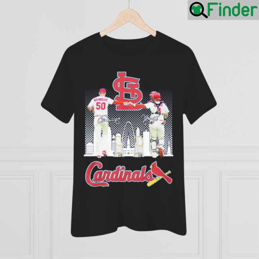 Adam Wainwright and Yadier Molina St Louis Cardinals 2022 signatures shirt