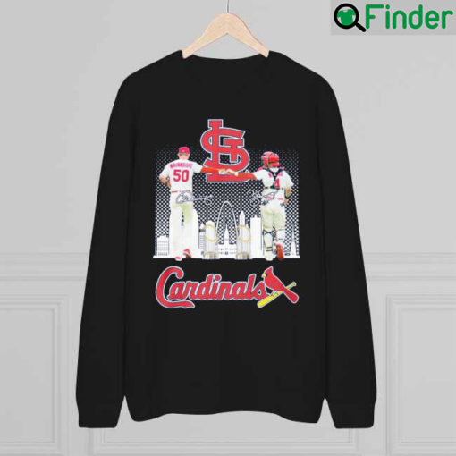 Adam Wainwright and Yadier Molina St Louis Cardinals 2022 signatures sweatshirt