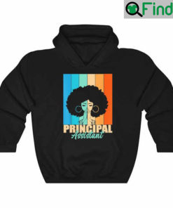 Assistant Principal Afro Job Title School Worker Vintage Hoodie