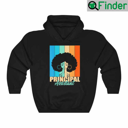 Assistant Principal Afro Job Title School Worker Vintage Hoodie