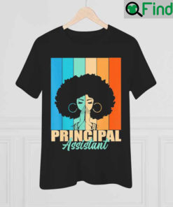 Assistant Principal Afro Job Title School Worker Vintage T Shirt