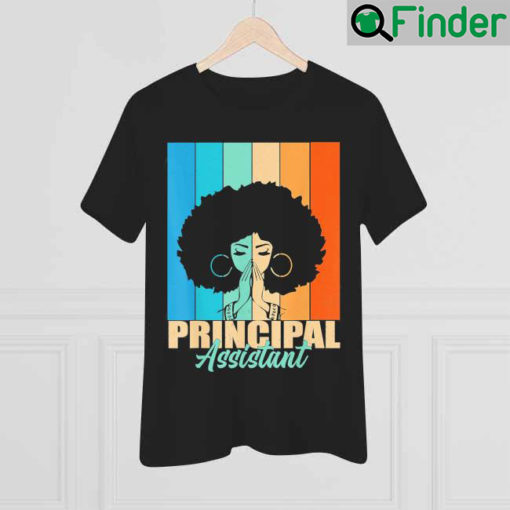 Assistant Principal Afro Job Title School Worker Vintage T Shirt