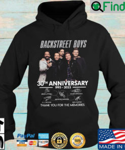 Backstreet boys 30th anniversary 1993 2023 signatures thank you for the memories Hoodie