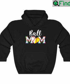 Ball Mom Leopard Softball Baseball Mothers Day Hoodie