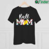 Ball Mom Leopard Softball Baseball Mothers Day T Shirt