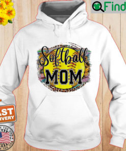 Baseball Mom Softball Mom Mothers Day 2022 Leopard Sunflower Hoodie