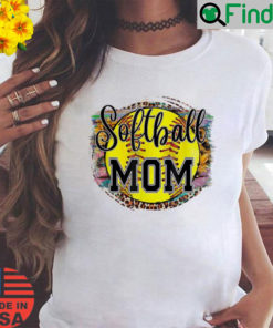 Baseball Mom Softball Mom Mothers Day 2022 Leopard Sunflower Shirt