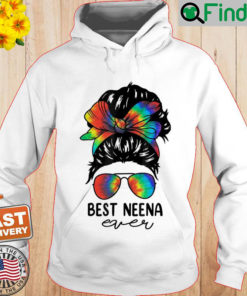 Bleach Best Neena Ever Tie Dye Messy Bun Hair Mothers Day Hoodie