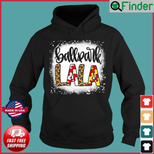 Bleached BallPark Lala Baseball Softball Mom Mothers Day Hoodie