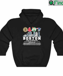 Boston City Of Champions Best team Sports City line Hoodie