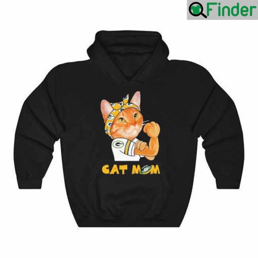 Cat Mom Green Bay Packer Happy Mothers day 2022 Hoodie