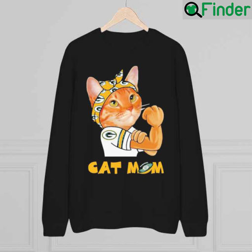 Cat Mom Green Bay Packer Happy Mothers day 2022 sweatshirt