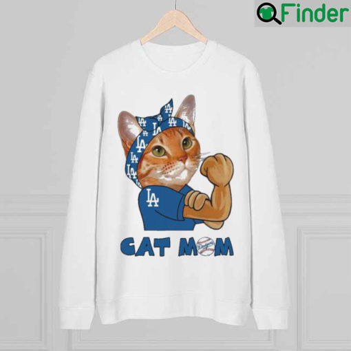 Cat Mom Los Angeles Dodgers Happy Mothers day 2022 sweatshirt