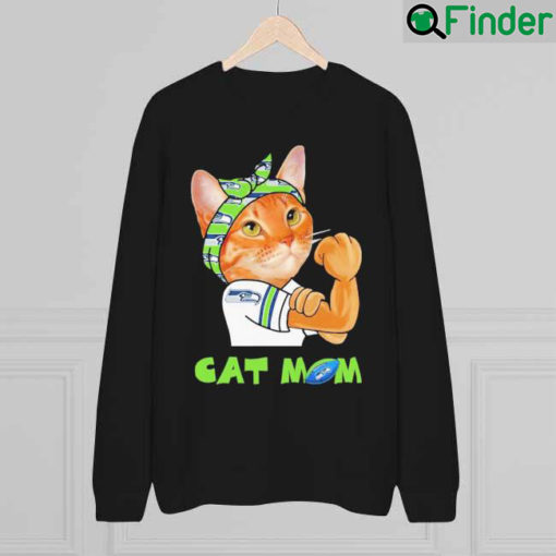 Cat Mom Seattle Seahawks Happy Mothers day 2022 sweatshirt