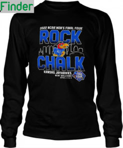 Champion Kansas Jayhawks Black 2022 Final Four Rock Chalk Long Sleeve