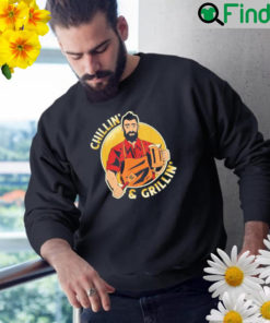 Chillin and grillin bbq memorial day grilling meat smoking sweatshirt