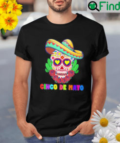 Cinco de mayo mexican cross sunglasses skull mustache fiesta shirt