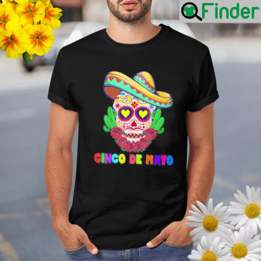 Cinco de mayo mexican cross sunglasses skull mustache fiesta shirt