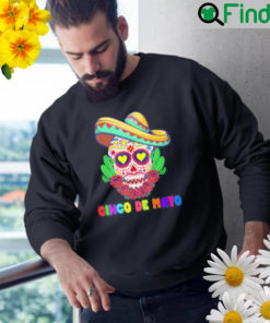 Cinco de mayo mexican cross sunglasses skull mustache fiesta sweatshirt