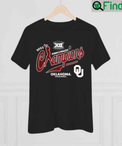 Crimson Oklahoma Sooners 2022 Big 12 Womens Gymnastics Conference Champions Event T Shirt