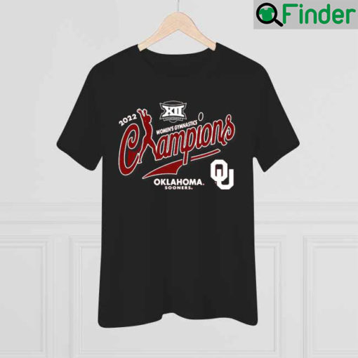 Crimson Oklahoma Sooners 2022 Big 12 Womens Gymnastics Conference Champions Event T Shirt