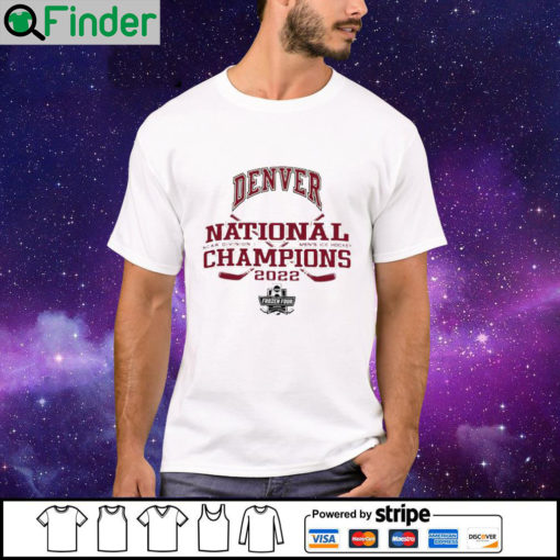 Denver Pioneers Champion 2022 NCAA Mens Ice Hockey National Champions Locker Room T Shirt