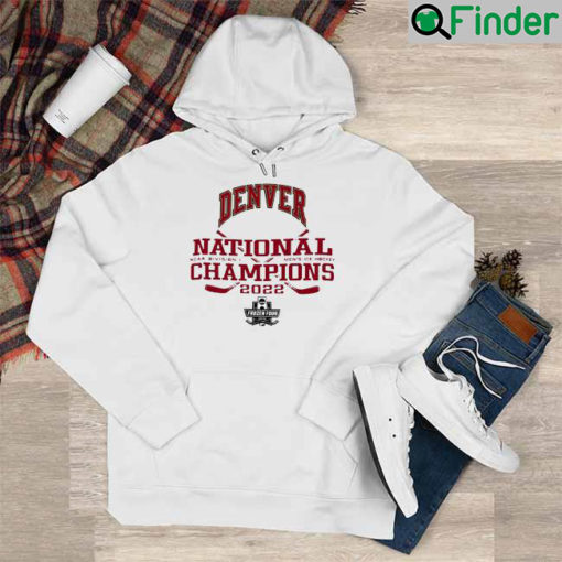 Denver Pioneers Champion 2022 NCAA Mens Ice Hockey National Champions Locker Room Unisex Hoodie