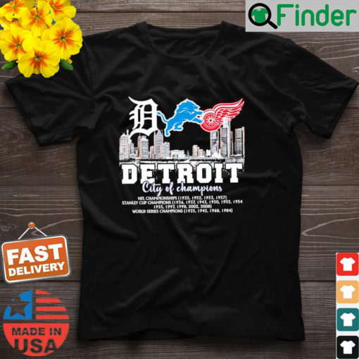 Detroit City Of Champions T Shirt 1