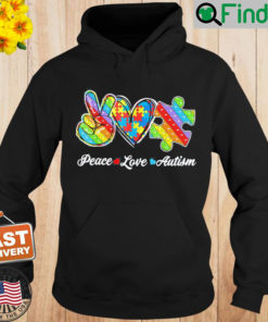 Fidget Toy Autism Puzzle Peace Love Autism Awareness Pop It Hoodie