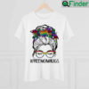Free Mom Hugs Messy Bun LGBT Pride Rainbow T Shirt