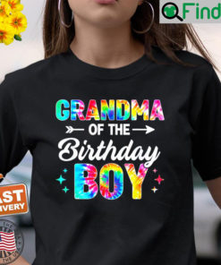 Grandma Of The Birthday Boy Tie Dye Family Matching Shirt