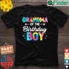 Grandma Of The Birthday Boy Tie Dye Family Matching T Shirt