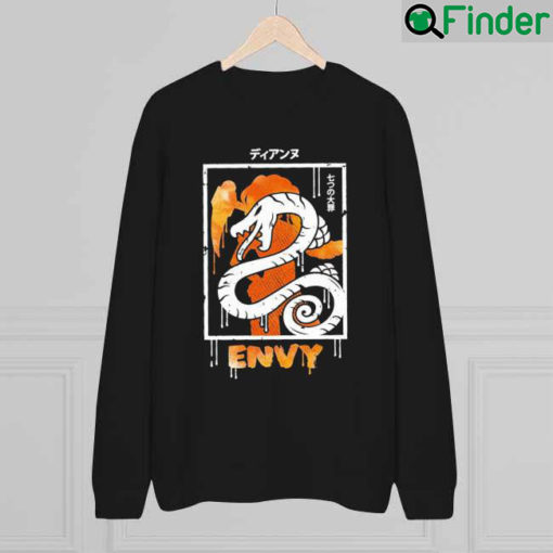 Graphic Sin Of Envy Serpent Design Sweatshirt