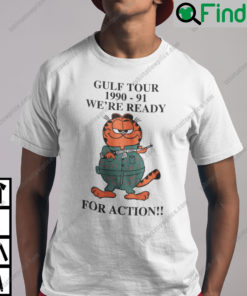 Gulf Tour Garfield Shirt 1990 91 Were Ready For Action