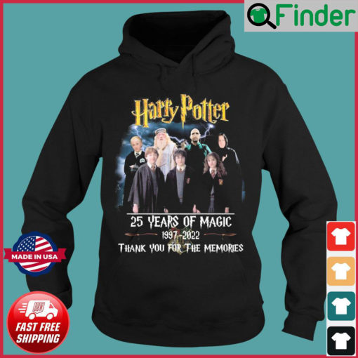 Harry Potter 25 Years Of Magic 1997 2022 Thank You For The Memories Hoodie