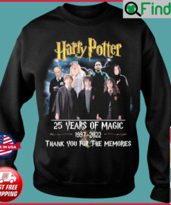 Harry Potter 25 Years Of Magic 1997 2022 Thank You For The Memories Sweatshirt