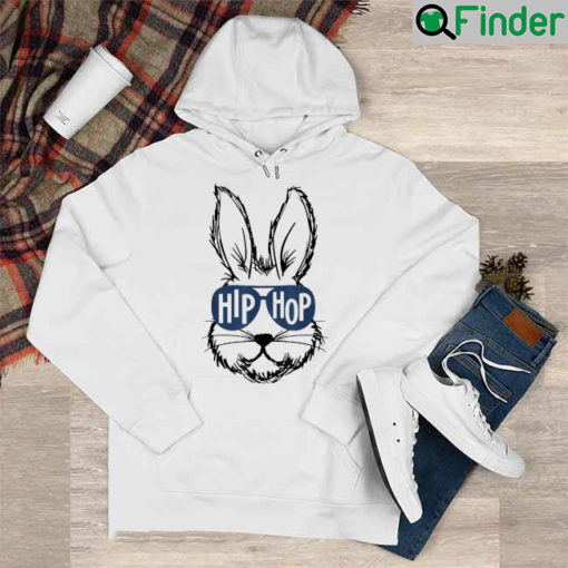 Hip Hop Bunny Rabbit Face Sunglasses Easter Day Hoodie